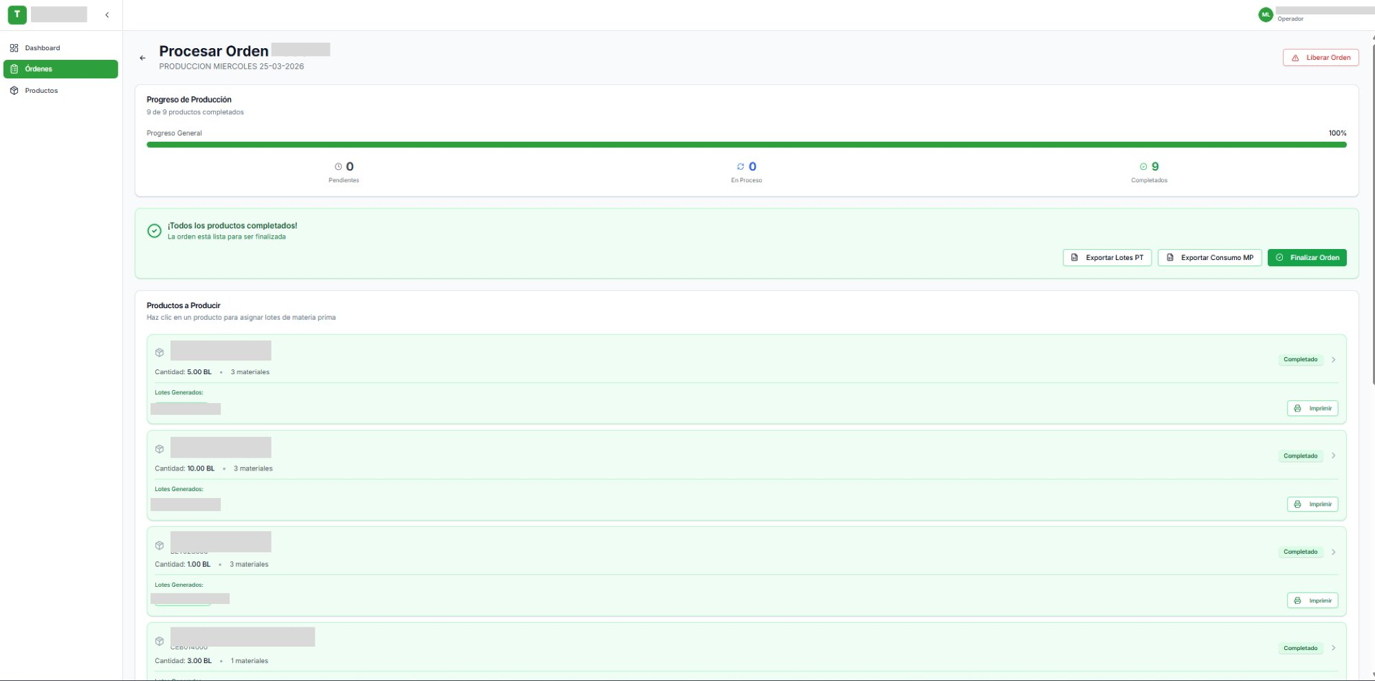 Procesamiento de órdenes